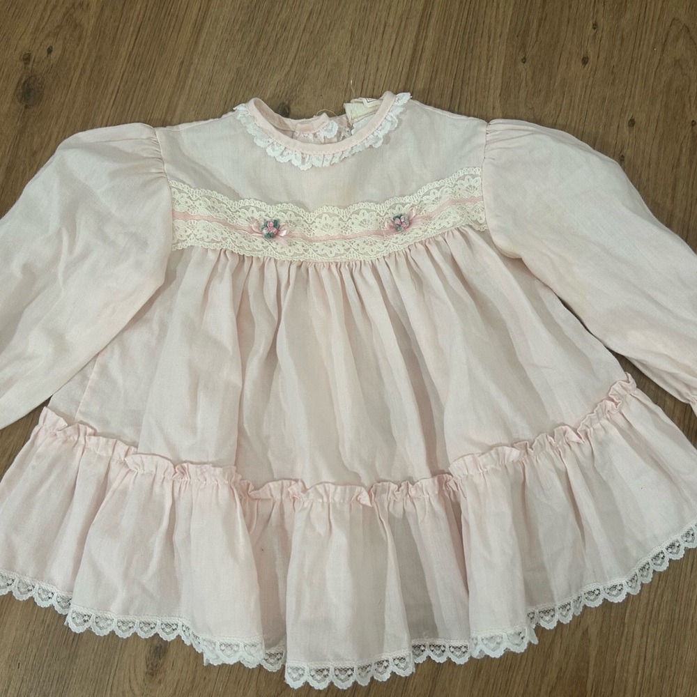 Vintage‎ Baby Girls long sleeve light pink dress, Collections for Children